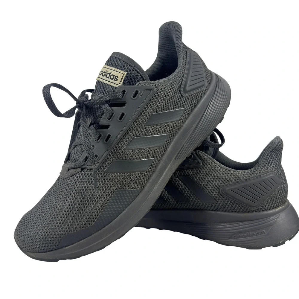 Adidas Duramo 9 Men's‎ Running Sneakers Black Mesh Cloudfoam Size 9.5